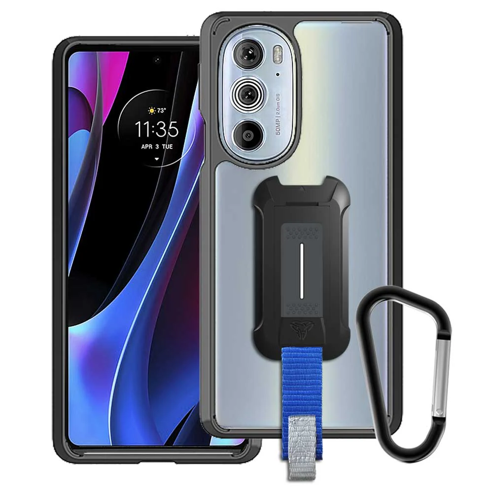 BX3-MT22-EG30P |  Motorola Edge 30 Pro (Edge Plus 2022) Case | Mountable Shockproof Rugged Case for Outdoors w/ Carabiner