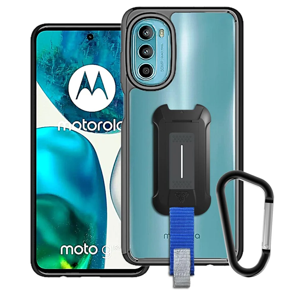 BX3-MT22-G52 |  Motorola Moto G52 | Mountable Shockproof Rugged Case for Outdoors w/ Carabiner