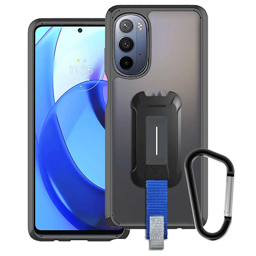 BX3-MT22-STY22_5G | Motorola Moto G Stylus 5G (2022) Case | Mountable Shockproof Rugged Case for Outdoors w/ Carabiner