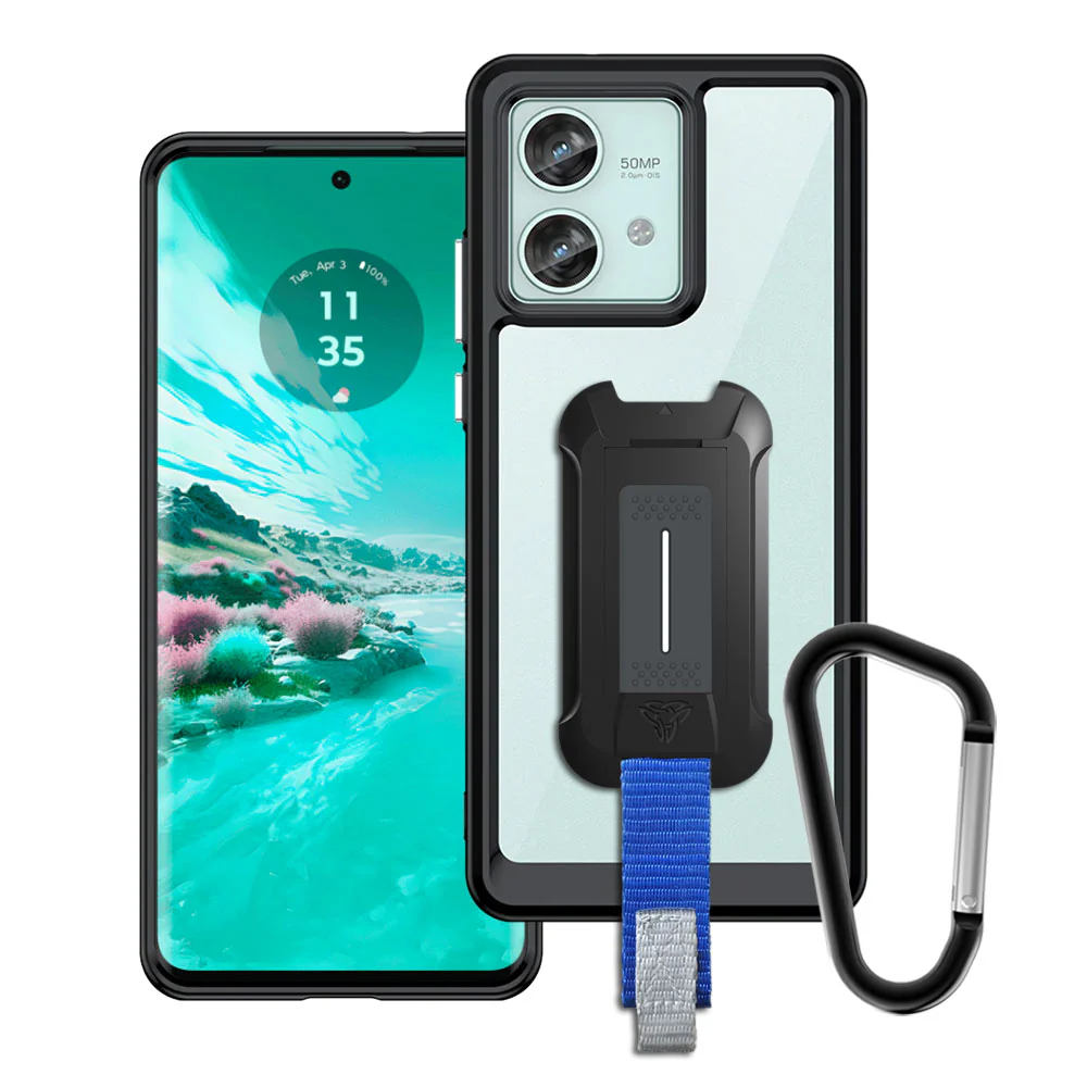 BX3-MT23-EG40NEO | Motorola Edge 40 Neo | Mountable Shockproof Rugged Case for Outdoors w/ Carabiner