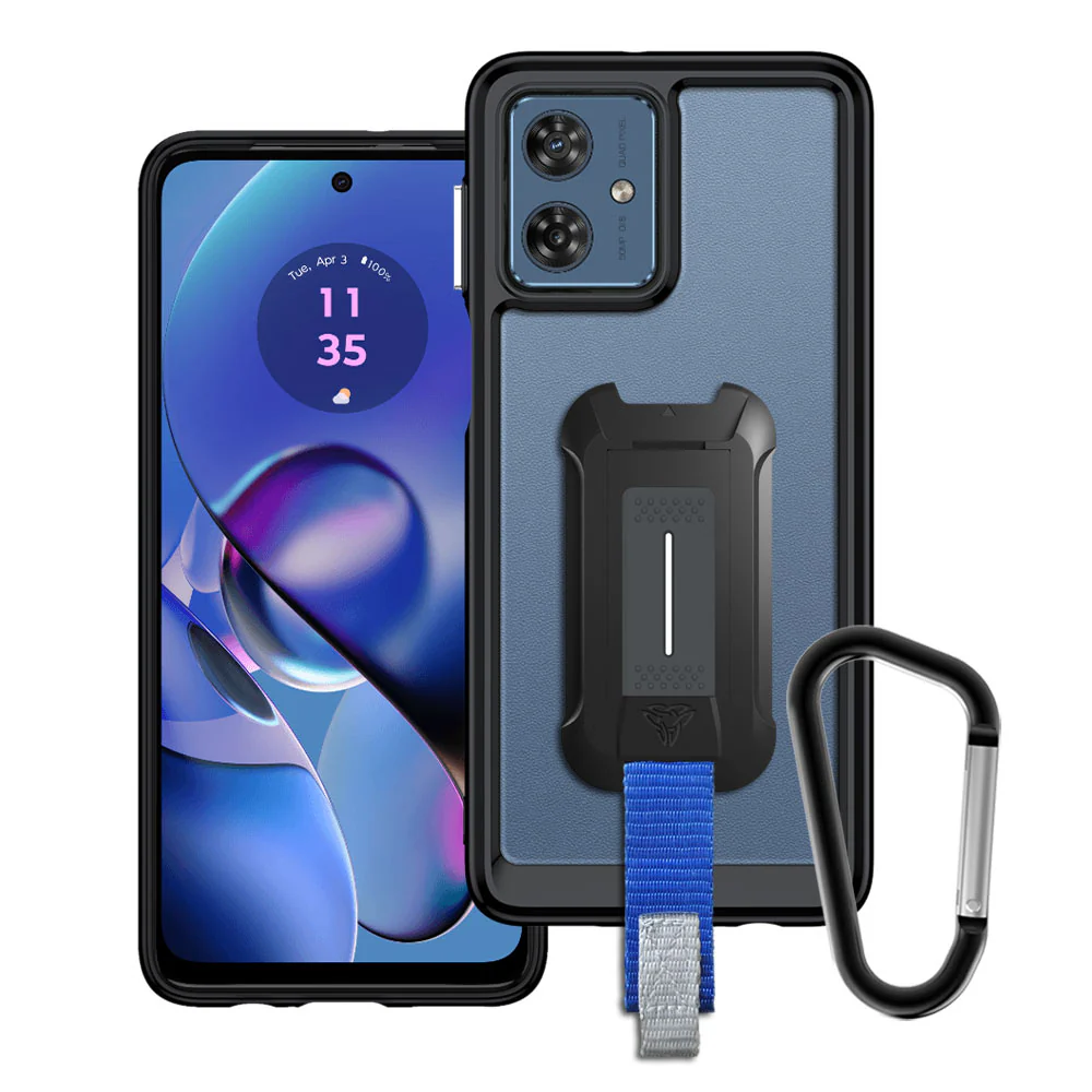 BX3-MT23-G545G | Motorola Moto G54 5G | Mountable Shockproof Rugged Case for Outdoors w/ Carabiner