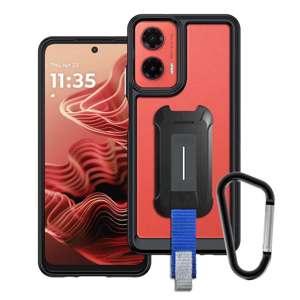 BX3-MT24-G355G | Motorola Moto G35 5G | Mountable Shockproof Rugged Case for Outdoors w/ Carabiner