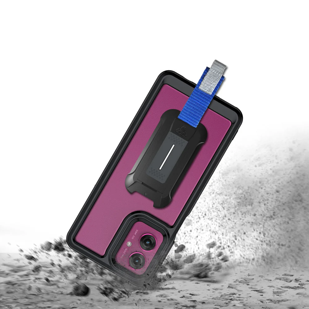 BX3-MT24-G555G | Motorola Moto G55 5G | Mountable Shockproof Rugged Case for Outdoors w/ Carabiner - Image 9