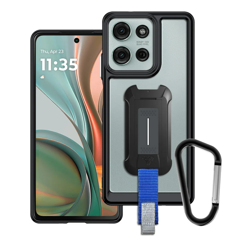 BX3-MT24-G755G | Motorola Moto G75 5G | Mountable Shockproof Rugged Case for Outdoors w/ Carabiner