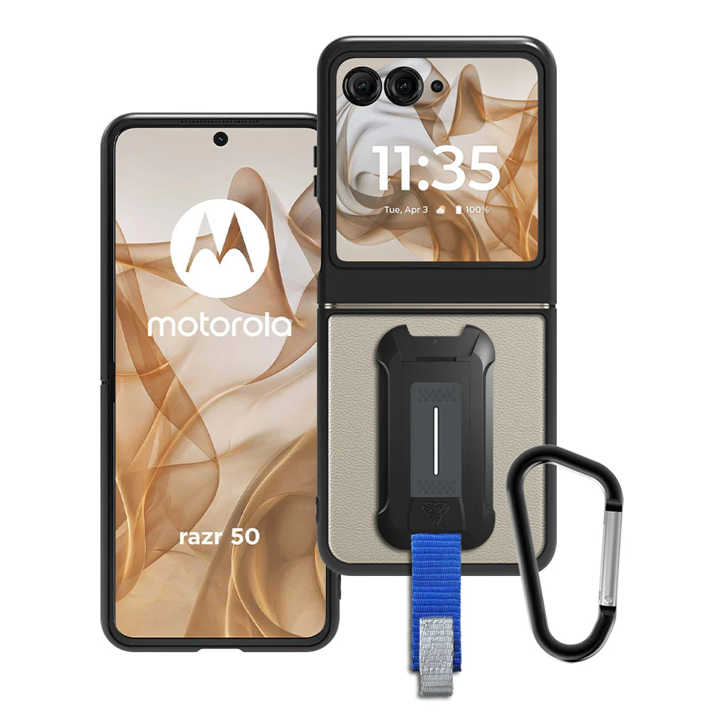 BX3-MT24-RZ50 | Motorola Razr 50 / Razr 2024 | Mountable Shockproof Rugged Case for Outdoors w/ Carabiner