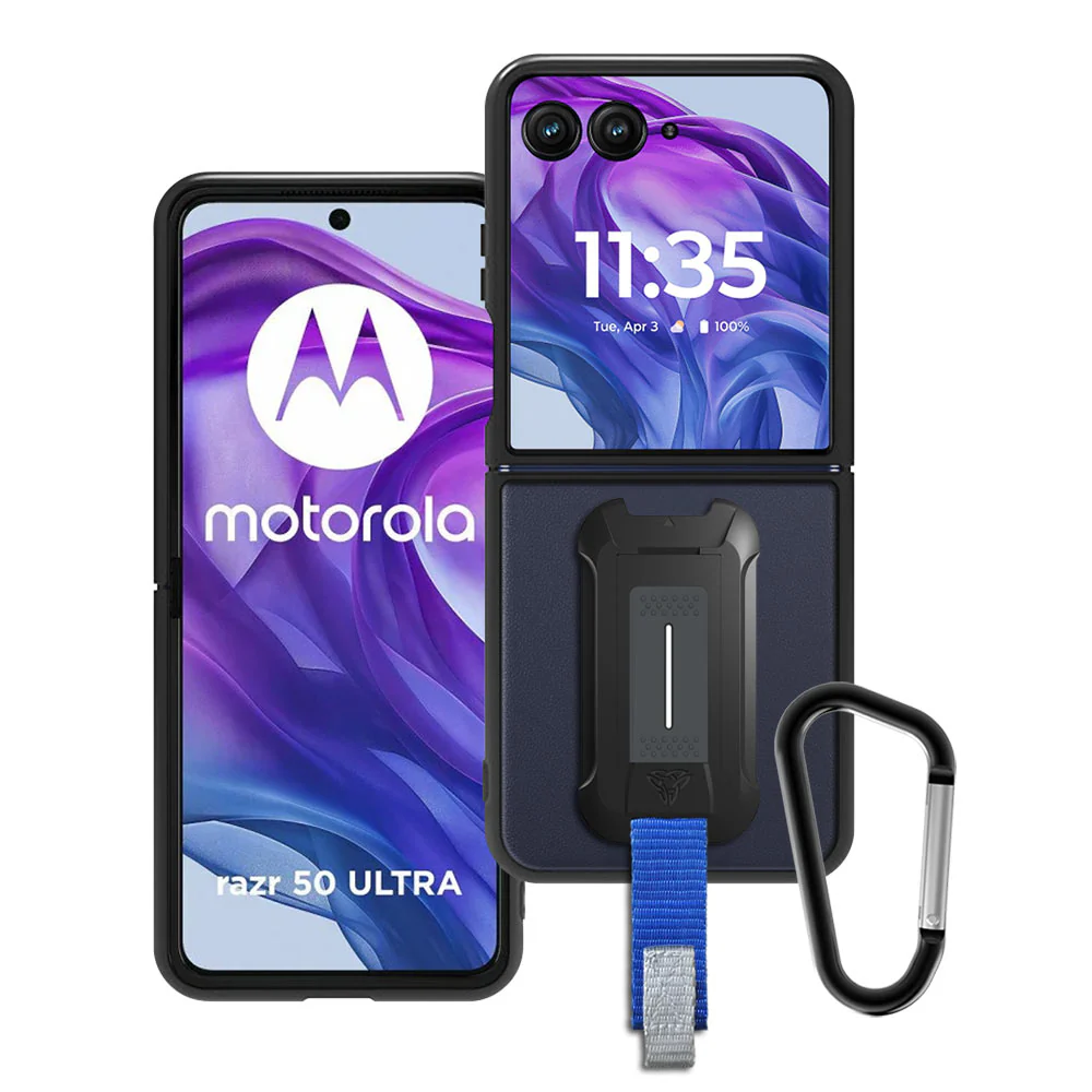 BX3-MT24-RZ50U | Motorola Razr 50 Ultra / Razr+ 2024 / Razr+ 2025 | Mountable Shockproof Rugged Case for Outdoors w/ Carabiner