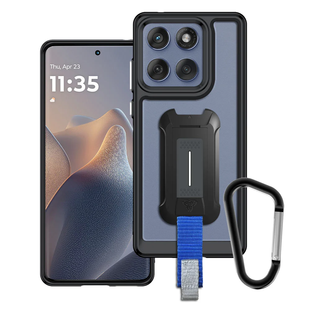 BX3-MT25-EG60F | Motorola Edge 60 / 60 Fusion | Mountable Shockproof Rugged Case for Outdoors w/ Carabiner