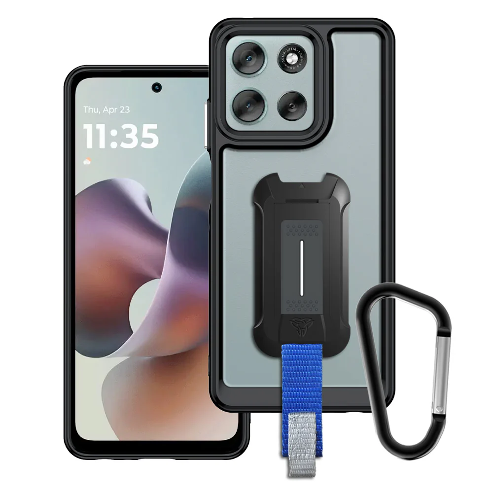 BX3-MT25-G565G | Motorola Moto G56 5G | Mountable Shockproof Rugged Case for Outdoors w/ Carabiner
