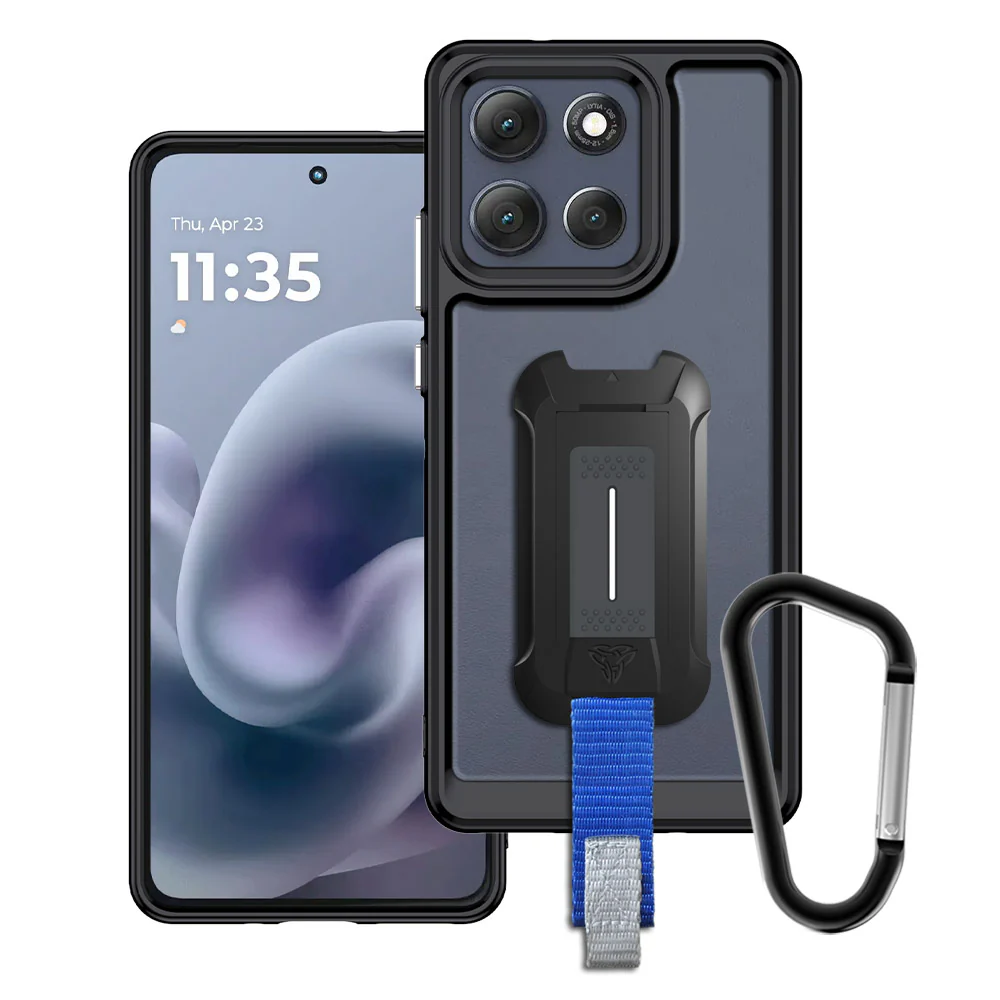 BX3-MT25-G865G | Motorola Moto G86 5G | Mountable Shockproof Rugged Case for Outdoors w/ Carabiner