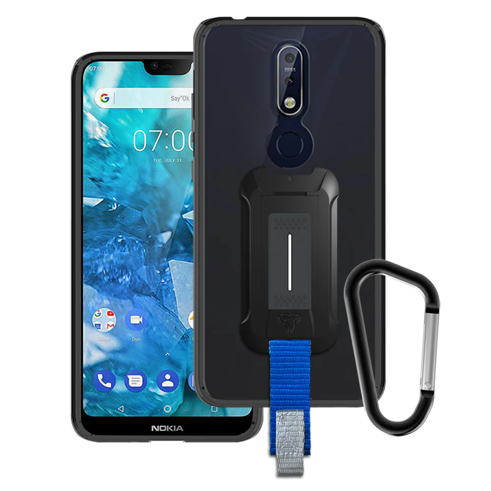 BX3-NK18-7.1 | Nokia 7.1 | Mountable Shockproof Rugged Case w/ KEY Mount & Carabiner