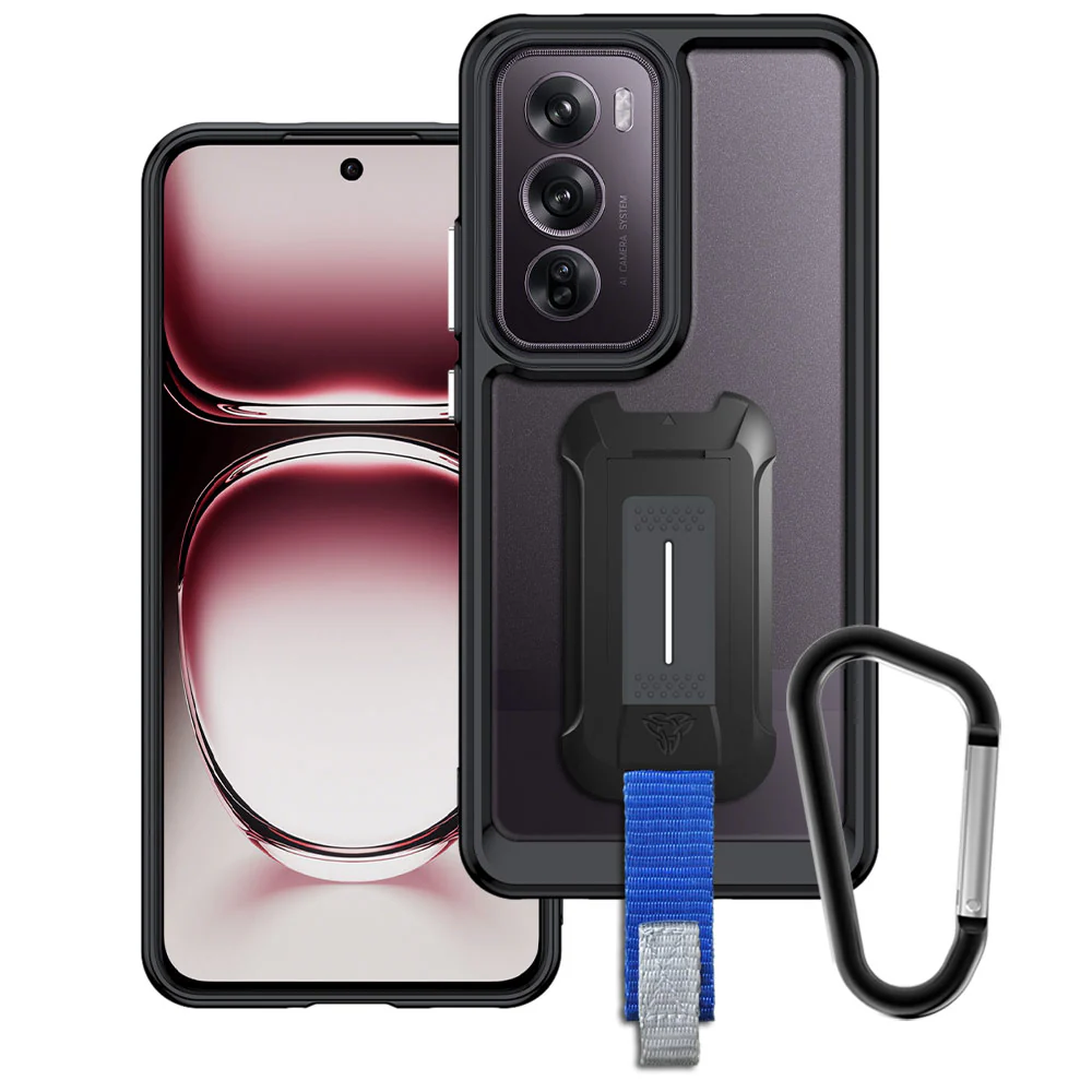 BX3-OP24-RN12PR | OPPO Reno12 Pro 5G | Shockproof Rugged case w/ KEY Mount & Carabiner