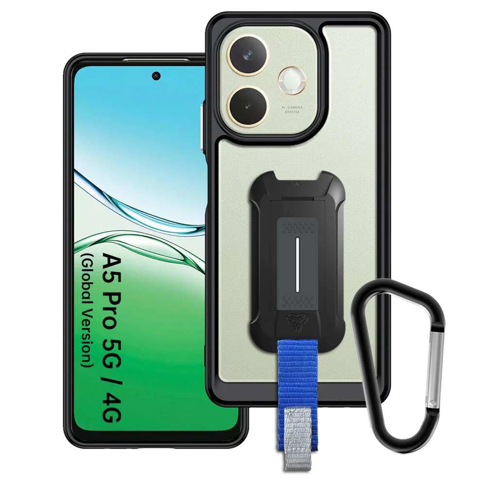 BX3-OP25-A5PRO | OPPO A5 Pro 5G / 4G (Global Version) / A5 Energy | Shockproof Rugged case w/ KEY Mount & Carabiner