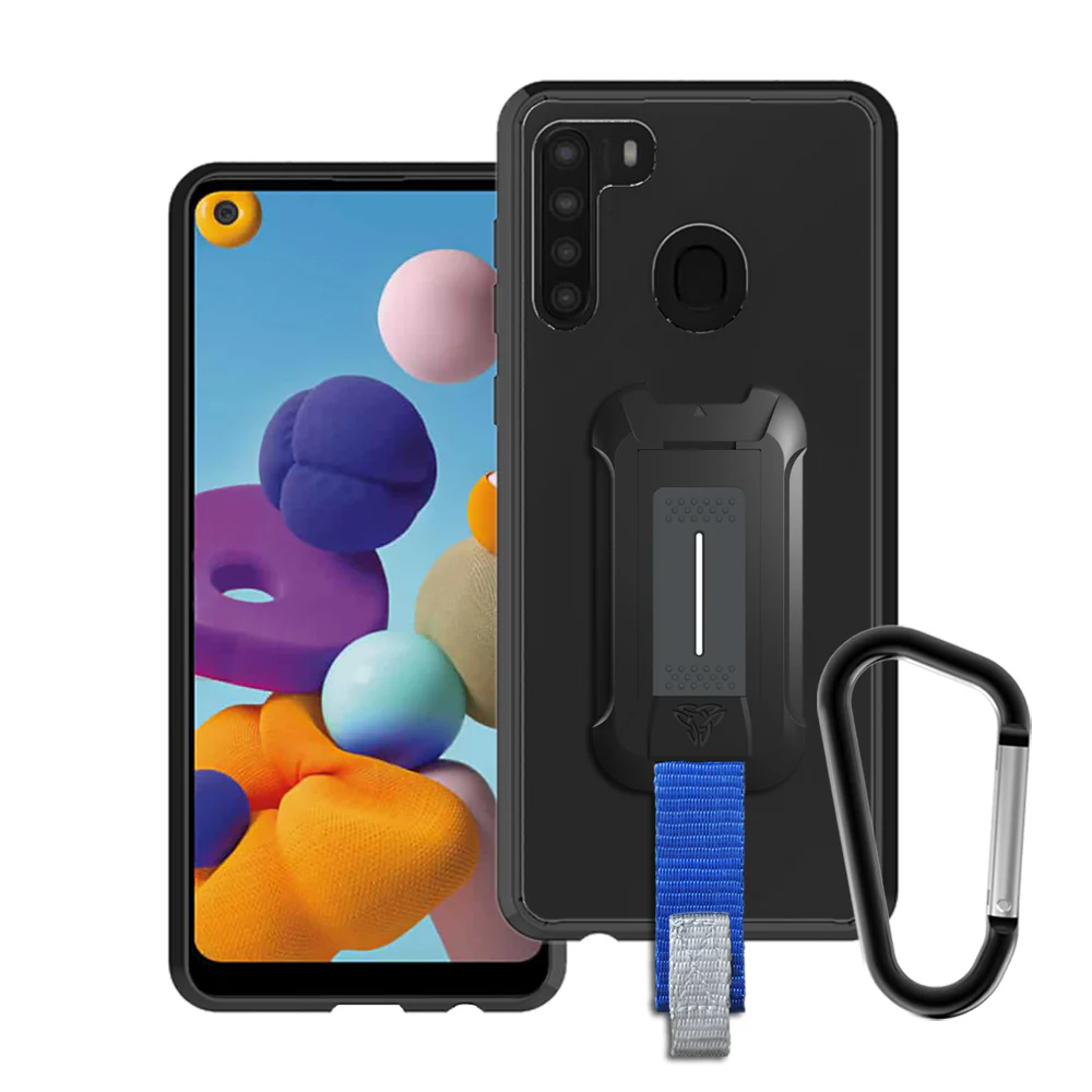 BX3-SS20-A21 | Samsung Galaxy A21 Case | Mountable Shockproof Rugged Case for Outdoors w/ Carabiner