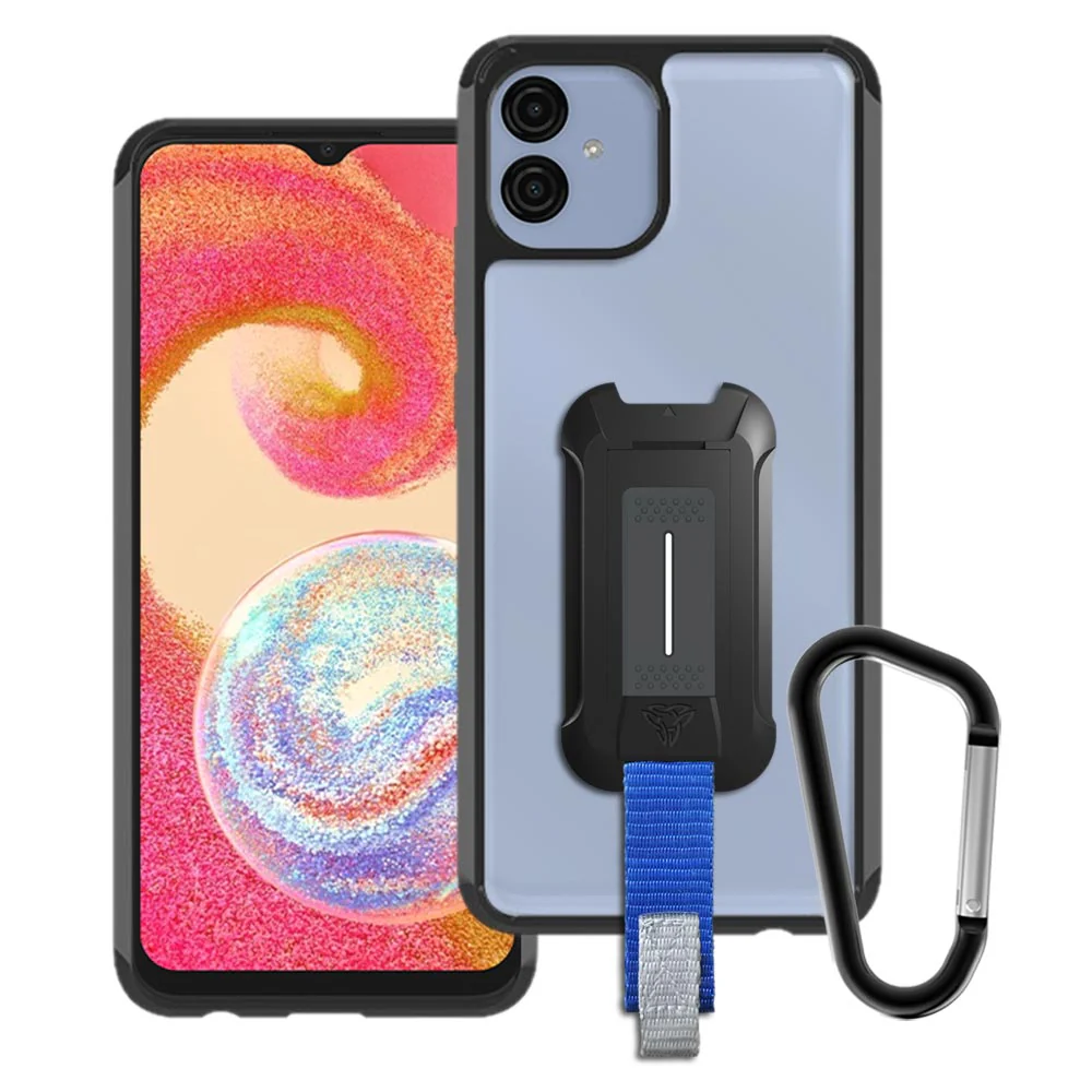 BX3-SS22-A04E | Samsung Galaxy A04e SM-A042 Case | Mountable Shockproof Rugged Case for Outdoors w/ Carabiner