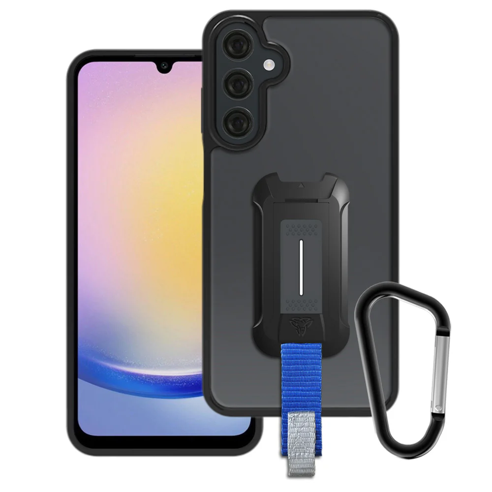 BX3-SS24-A255G | Samsung Galaxy A25 5G SM-A256 Case | Mountable Shockproof Rugged Case for Outdoors w/ Carabiner
