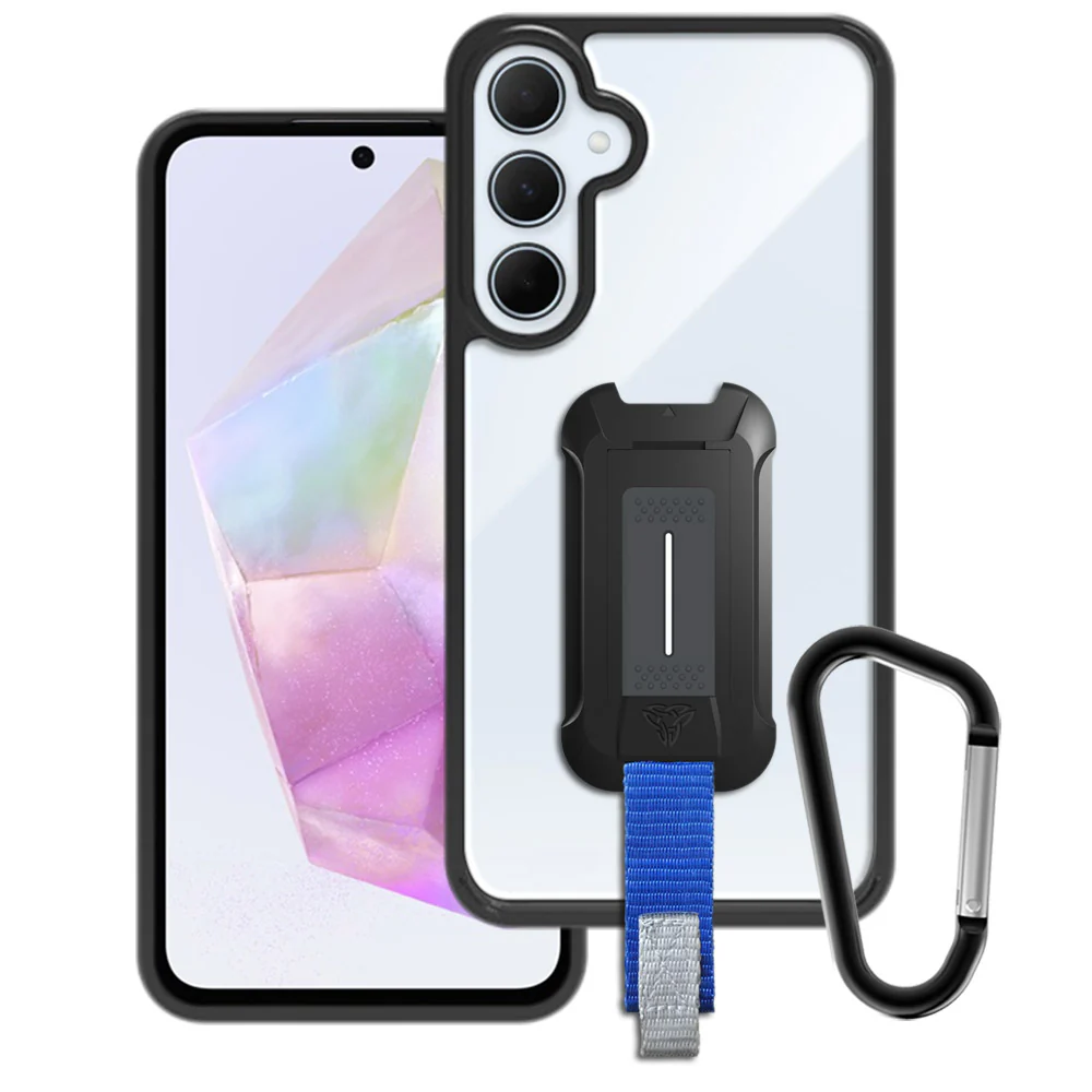 BX3-SS24-A355G | Samsung Galaxy A35 5G SM-A356 Case | Mountable Shockproof Rugged Case for Outdoors w/ Carabiner