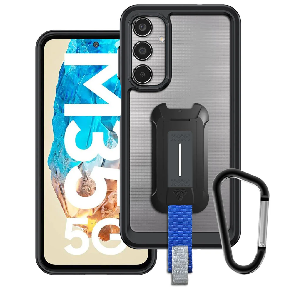 BX3-SS24-M355G | Samsung Galaxy M35 5G SM-M356 Case | Mountable Shockproof Rugged Case for Outdoors w/ Carabiner