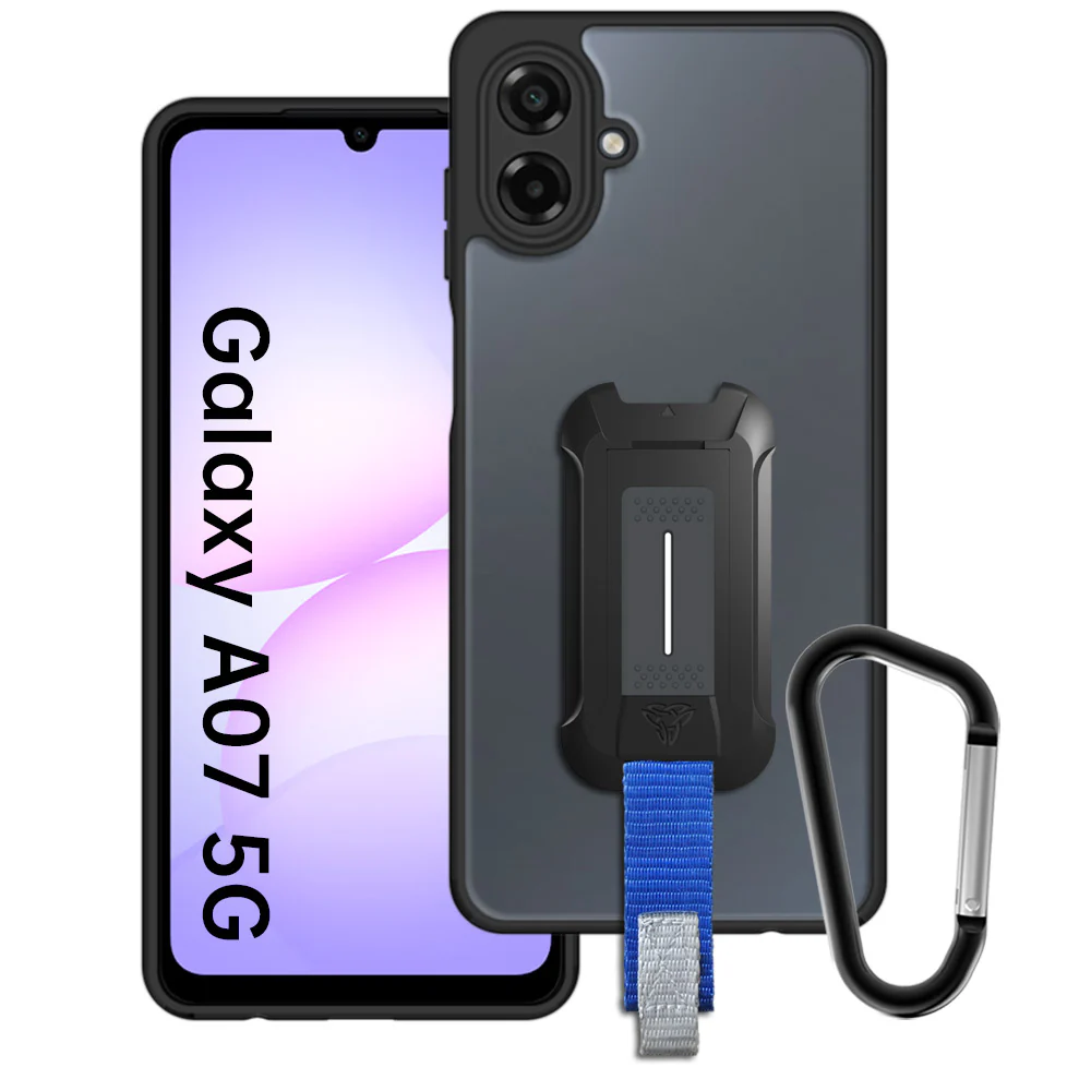 BX3-SS26-A075G | Samsung Galaxy A07 5G SM-A076 Case | Mountable Shockproof Rugged Case for Outdoors w/ Carabiner
