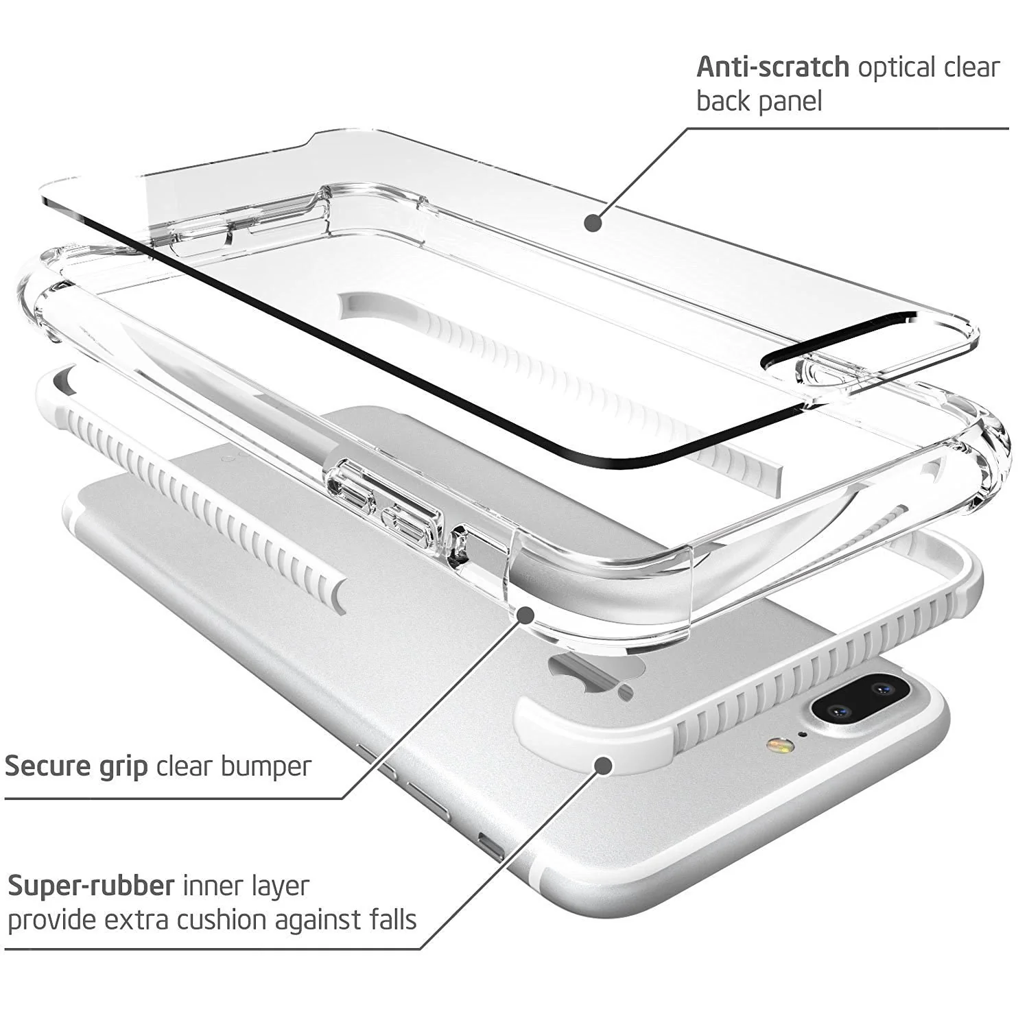 CBN-i7P-WT | iPhone 7 plus / 8 plus Case | Military Grade 3 meter Shockproof Drop Proof Cover - Image 3