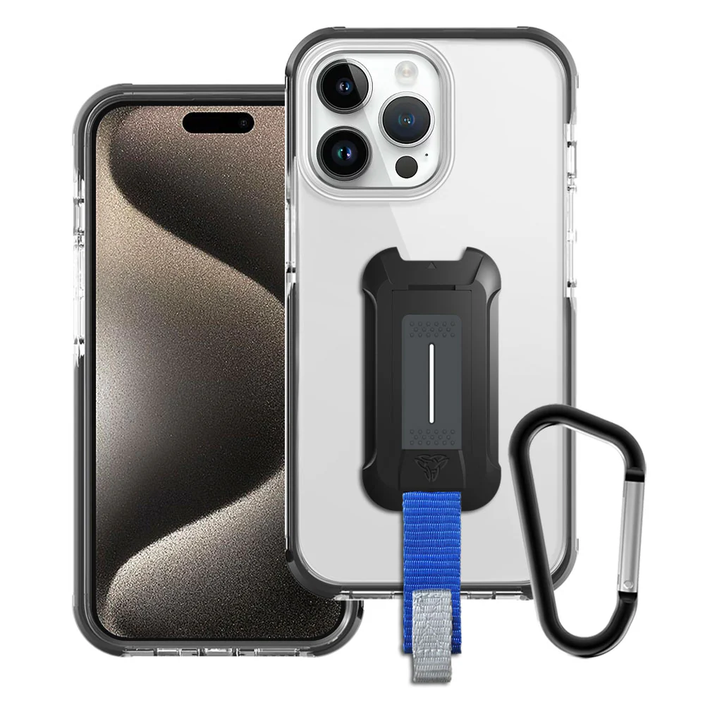 CBX-IPH-15PMX | iPhone 15 Pro Max | Military Grade 3 meter Shockproof Drop Proof Case w/ Carabiner