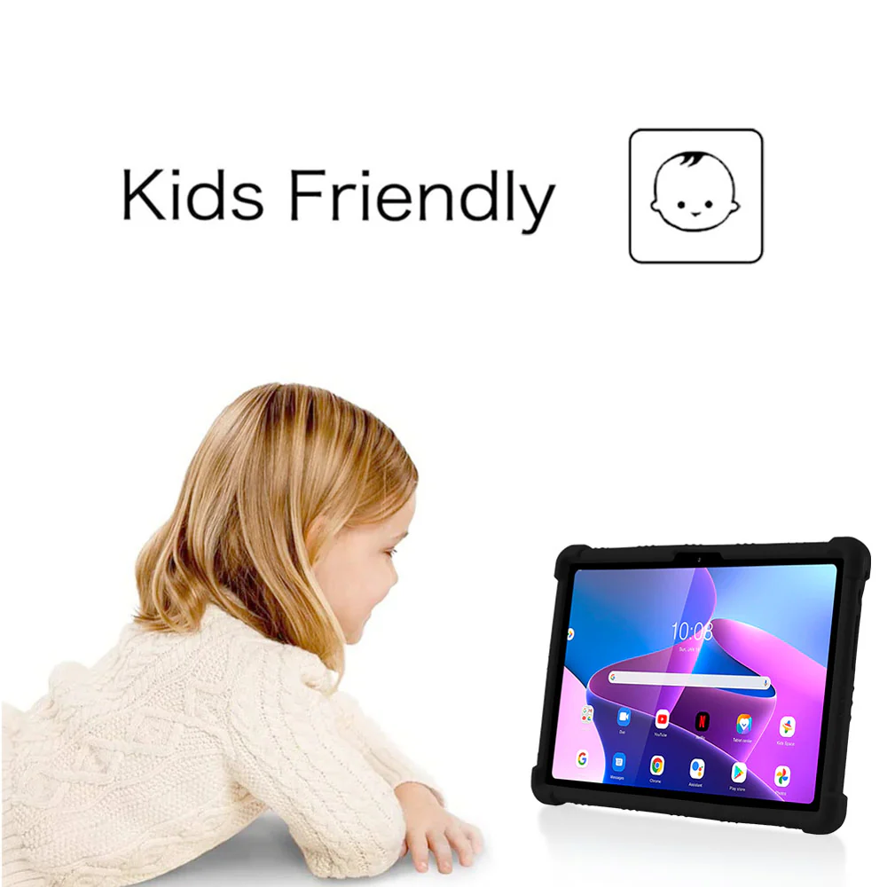 CEN-LN-M10-V3 | Lenovo Tab M10 ( Gen3 ) TB328 | Kids Case / Soft silicone shockproof protective case with kick-stand - Image 2
