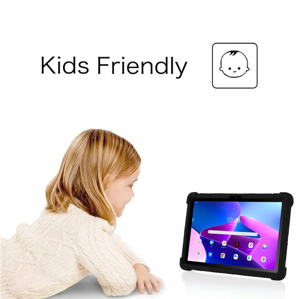 CEN-LN-M10P3 | Lenovo Tab M10 Plus ( Gen3 ) TB125 / TB128 | Kids Case / Soft silicone shockproof protective case with kick-stand - Image 2