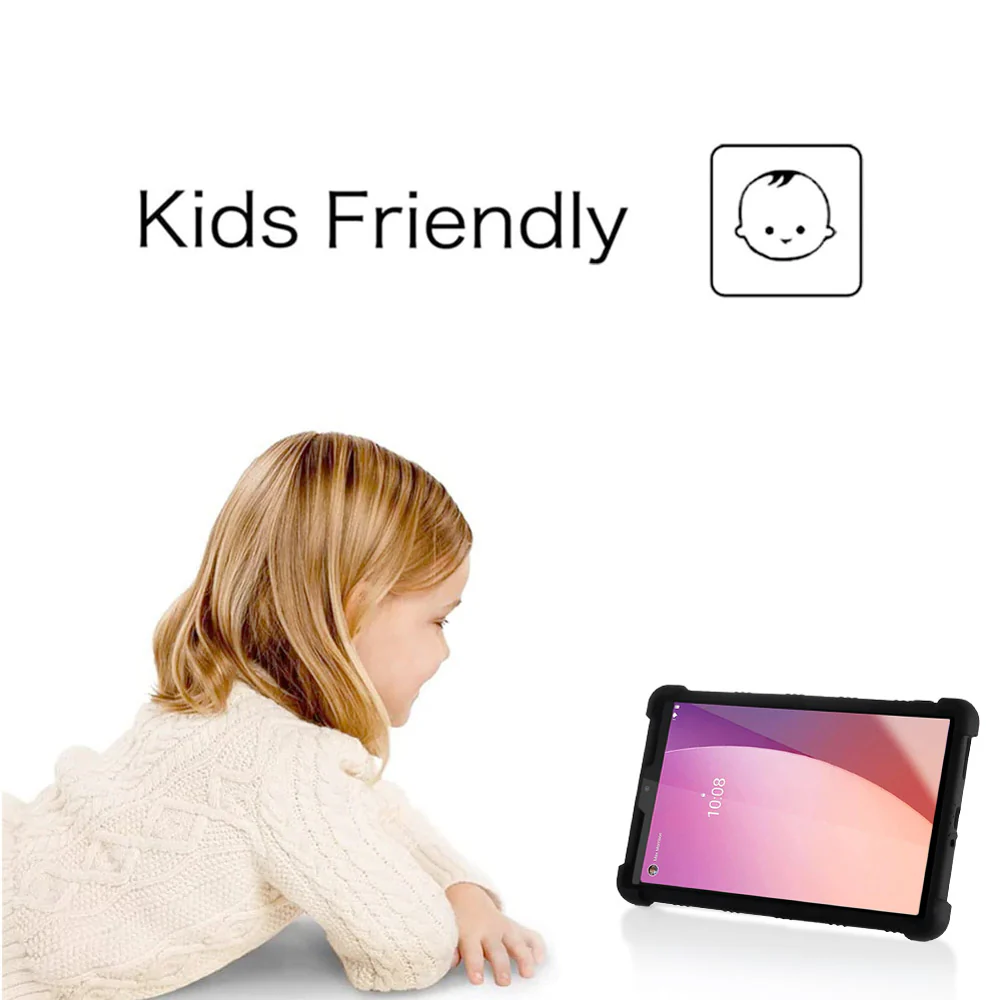 CEN-LN-M8G4 | Lenovo Tab M8 (4th Gen) 2024 TB301 / TB300 | Kids Case / Soft silicone shockproof protective case with kick-stand - Image 2