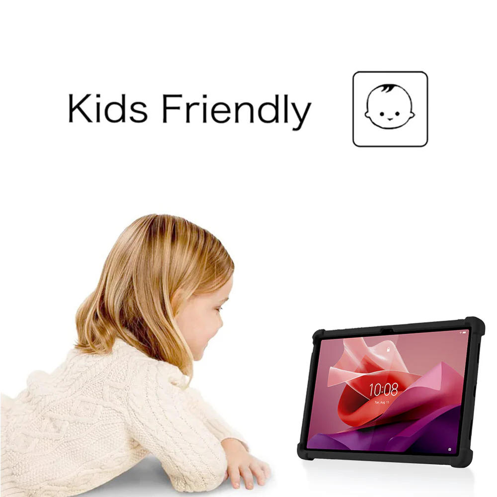 CEN-LN-P12 | Lenovo Tab P12 TB370 / P12 with Matte Display TB372 | Kids Case / Soft silicone shockproof protective case with kick-stand - Image 2