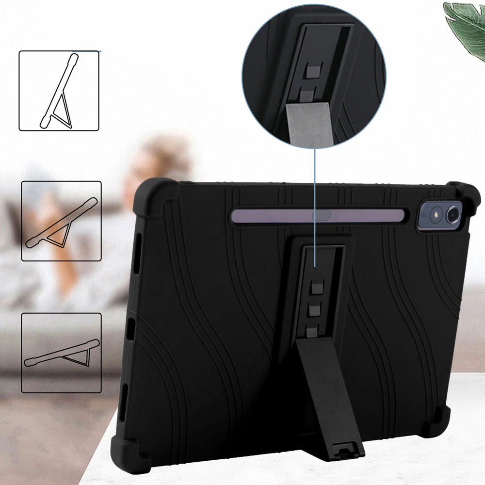 CEN-LN-P12 | Lenovo Tab P12 TB370 / P12 with Matte Display TB372 | Kids Case / Soft silicone shockproof protective case with kick-stand - Image 8