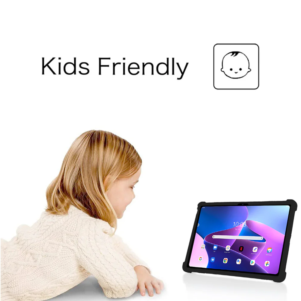 CEN-LN-P12PRO | Lenovo Tab P12 Pro TB-Q706F | Kids Case / Soft silicone shockproof protective case with kick-stand - Image 2