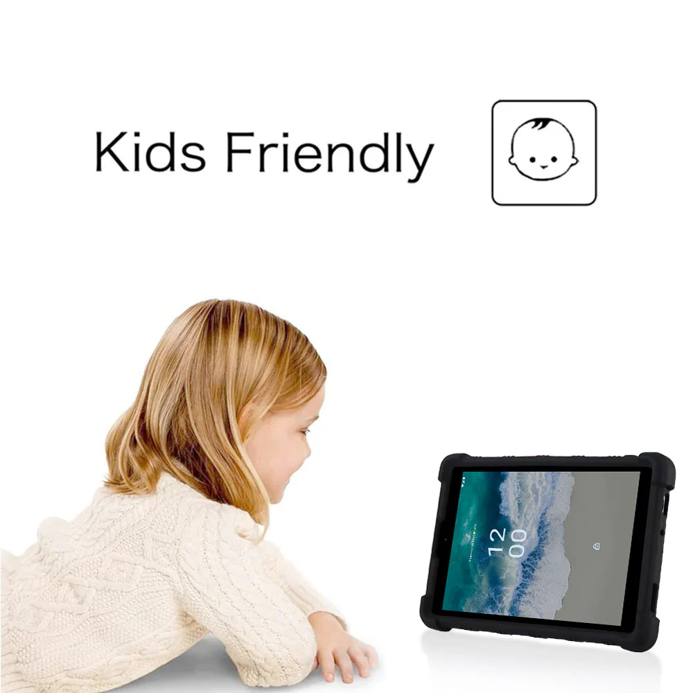 CEN-NK-T10 | Nokia T10 | Kids Case / Soft silicone shockproof protective case with kick-stand - Image 2