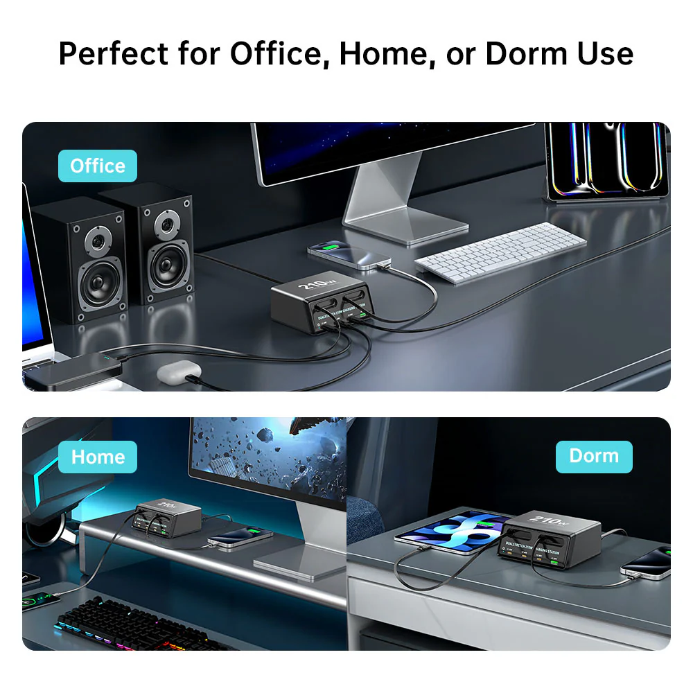 CHR-60E | 6-Port USB GaN Charging Station 160W Output - Image 6