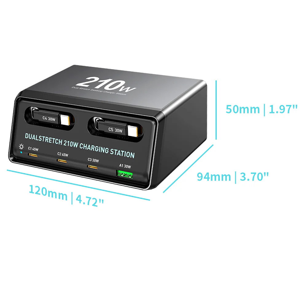 CHR-60E | 6-Port USB GaN Charging Station 160W Output - Image 7