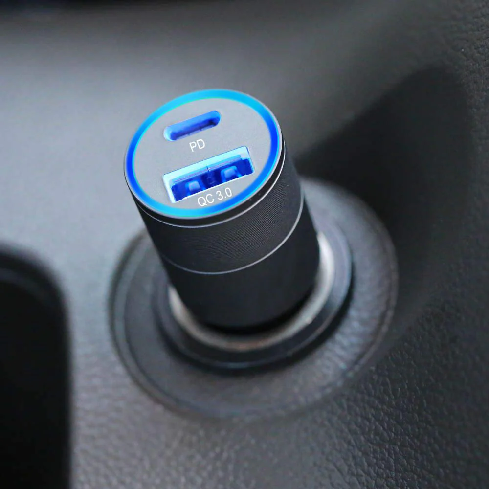 CHR-C3 | Smart Car Charger | Dual Port QC3.0 - PD - USB - Image 3