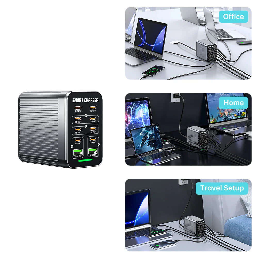 CHR-G1 | 10-Port Intelligent Multi USB GaN Charger 200W Output - Image 5