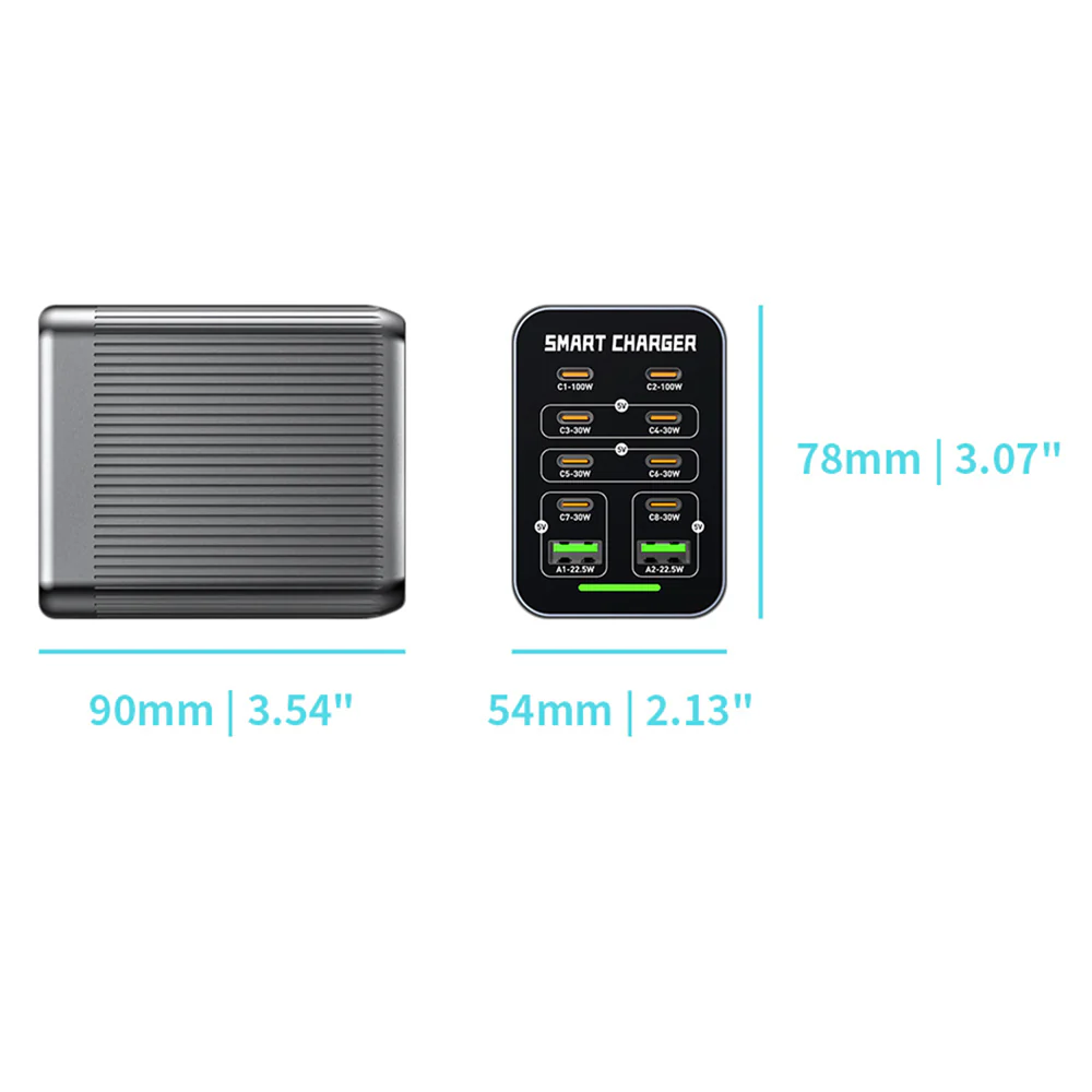 CHR-G1 | 10-Port Intelligent Multi USB GaN Charger 200W Output - Image 6