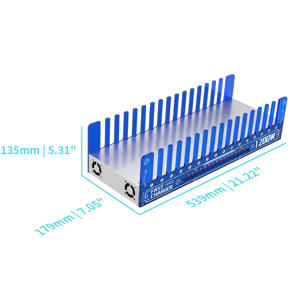 CHR-H | 9 & 16-Port Intelligent Multi Charging Station 600W & 1200W Output - Image 6