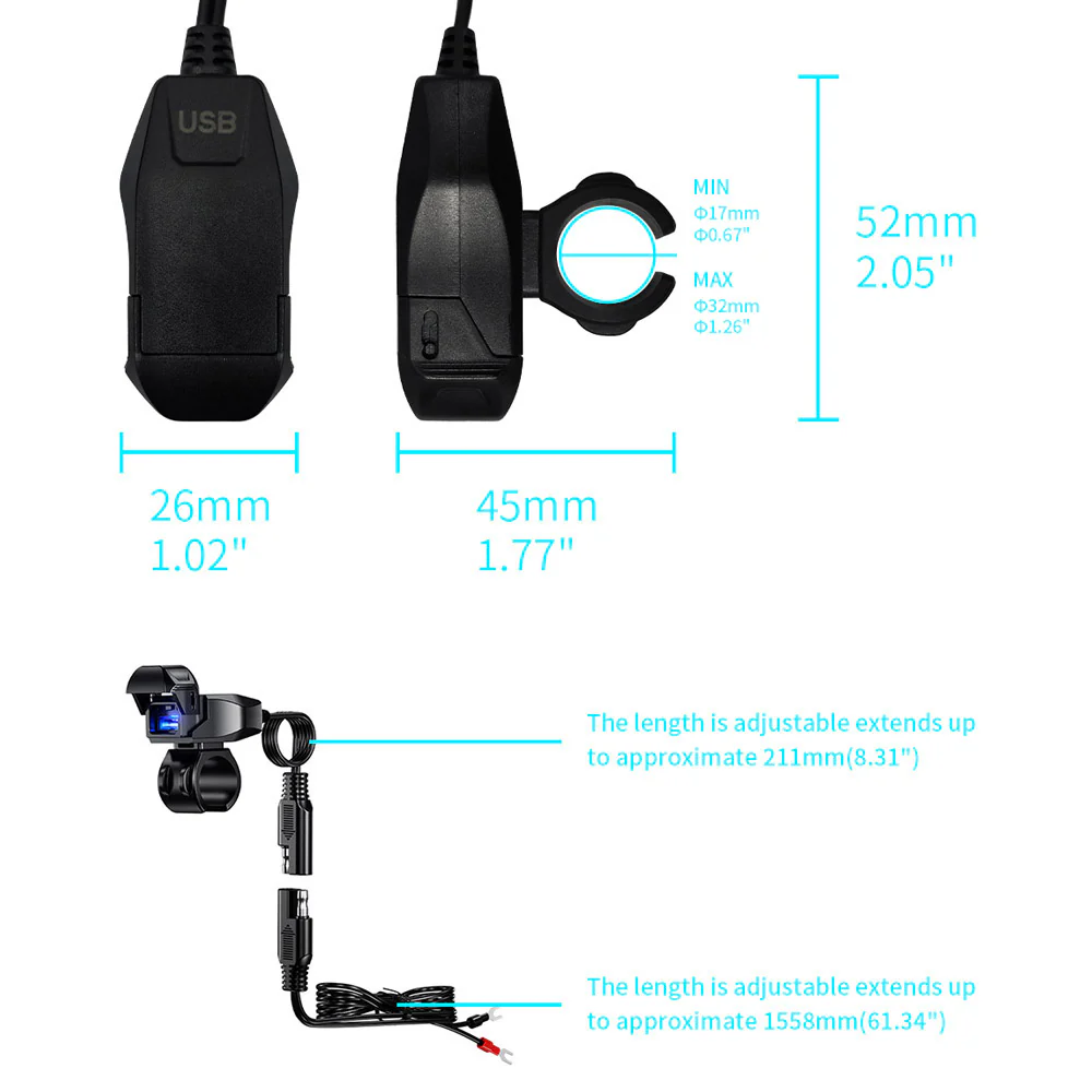 CHR-MC1 | Motorcycle USB Charger - Image 5