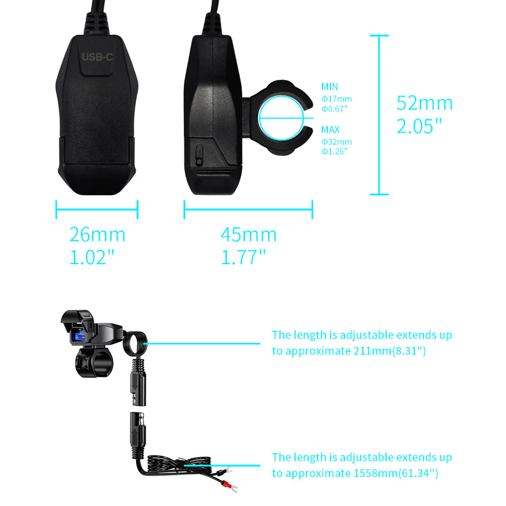 CHR-MC2 | Motorcycle USB-C Charger - Image 5