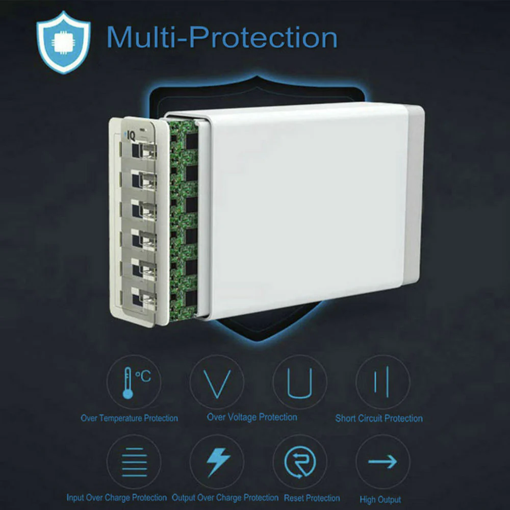 CHR-MT06 | 50W 6 Ports Multiple USB Charger - Image 6