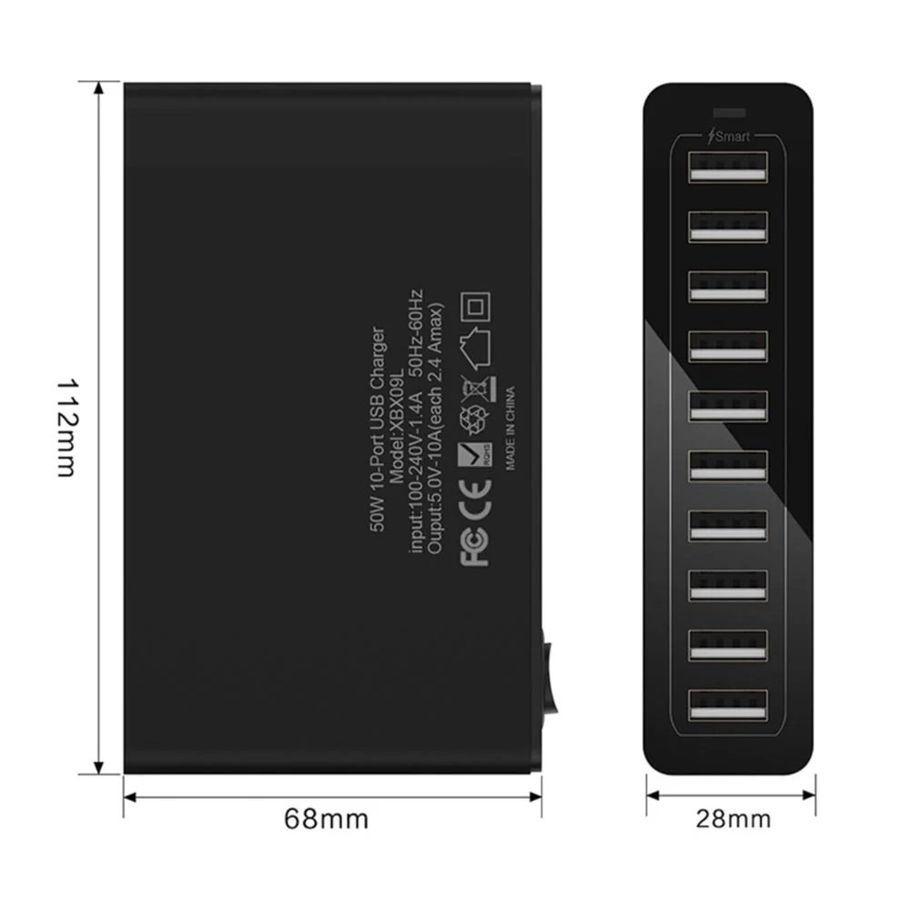 CHR-MT10 | 60W 10 Ports Multi USB Charger Station - Image 7