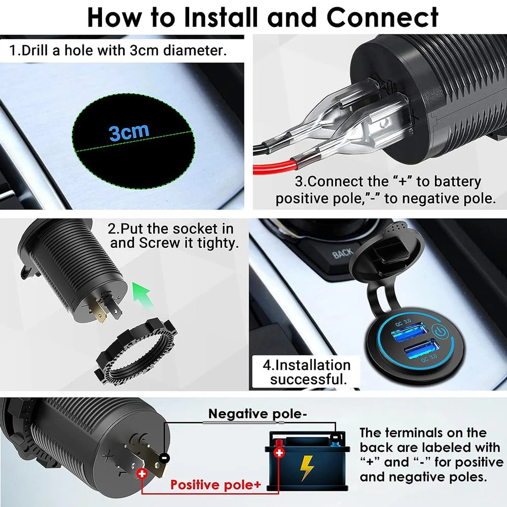 CHR-VC1 | Smart Car Charger With Power Button - Image 5
