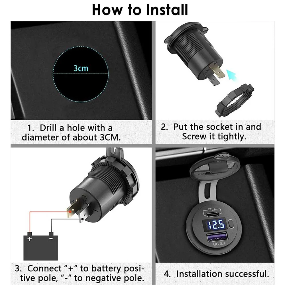 CHR-VC2 | Smart Car Charger with Display Power Button - Image 5