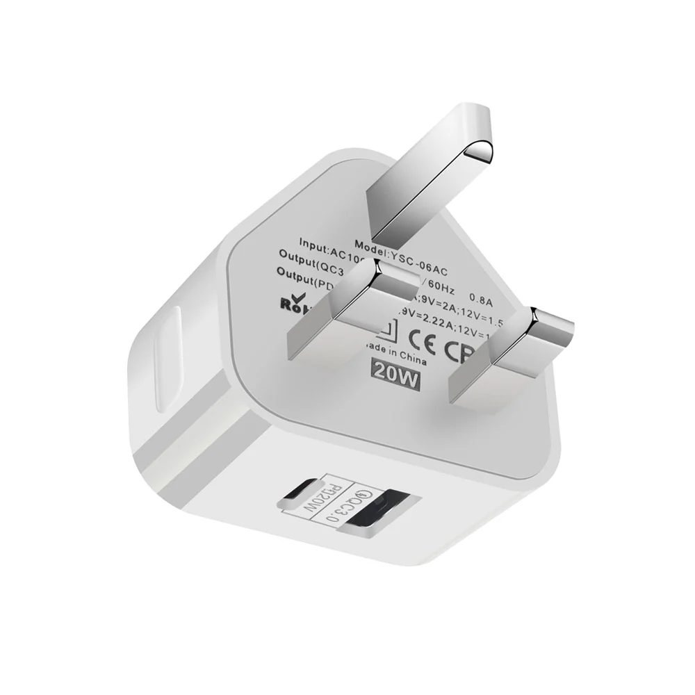 CHR-WA1 | PD20W QC 3.0 Type-C USB-C Wall Power Charger Fast Charger | EU / UK / US Plug - Image 6