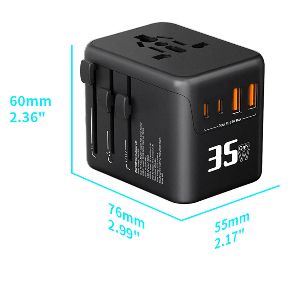CHR-WLG2 | 35W GaN Worldwide Wall Power Charger Fast Charger - Image 8