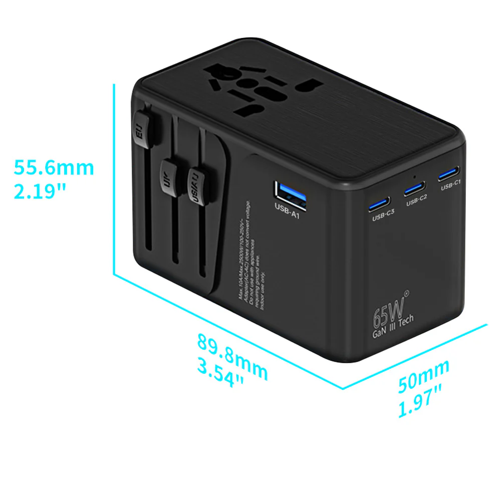 CHR-WLG3 | 65W GaN Worldwide Wall Power Charger Fast Charger - Image 7