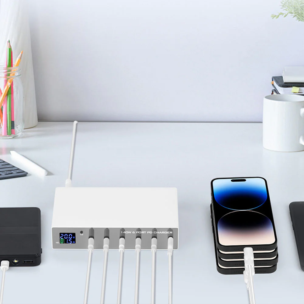 CHR-X6 | 6-Port USB-C PD Intelligent Multi Charger 140W Output - Image 3