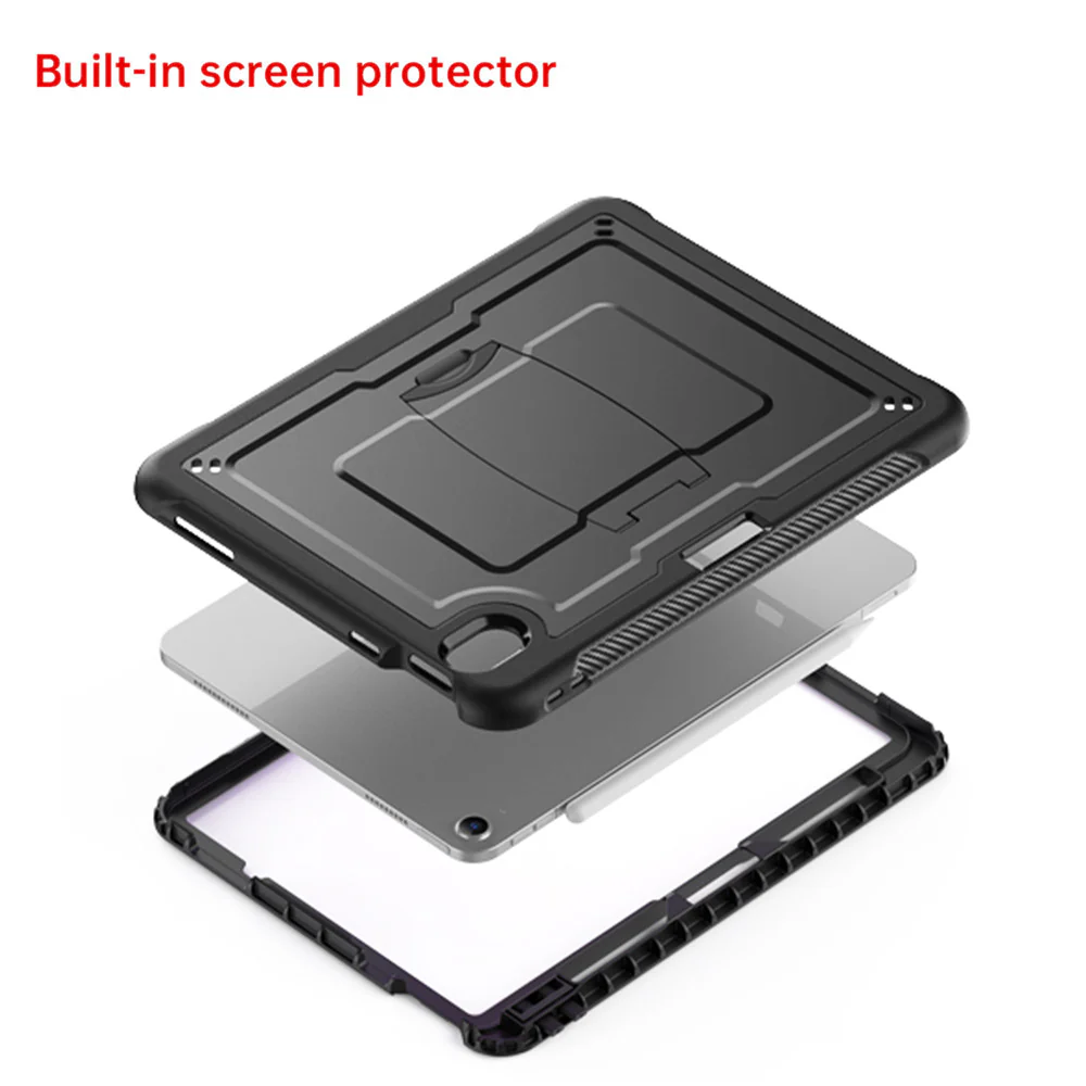 CLN-iPad-A5 | iPad Air 11 (M2) / (M3) / (M4) | Dual layers shockproof rugged case with kick-stand & Pen Holder - Image 2