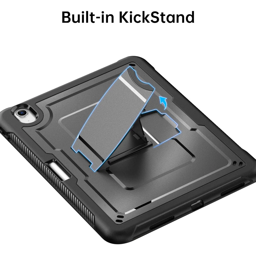 CLN-iPad-M6 | iPad mini (A17 Pro) | Dual layers shockproof rugged case with kick-stand & Pen Holder - Image 4