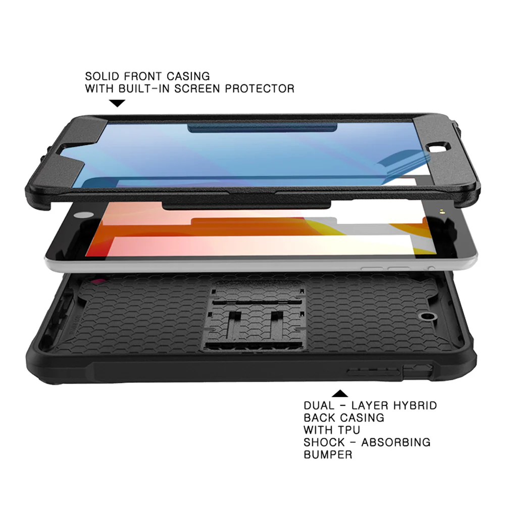 CLN-iPad-MN3 | iPad mini 3 / mini 2 / mini 1 | Dual layers shockproof rugged case with kick-stand - Image 6